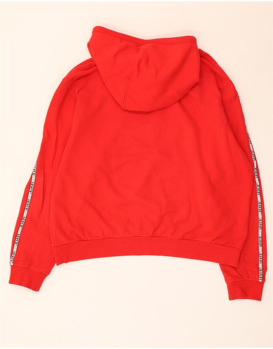Damski sweter z kapturem Levi's z grafiką, oversize UK 14, średni czerwony, bawełniany