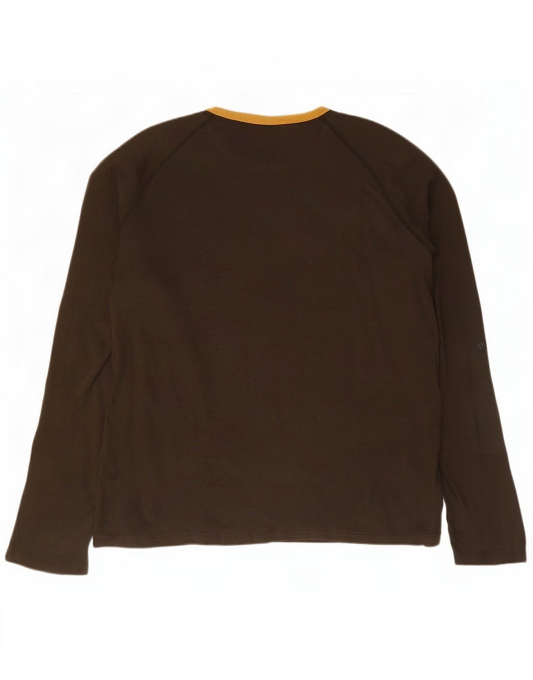 Męski top z grafiką Woolrich z długim rękawem 2XL, brązowa bawełna