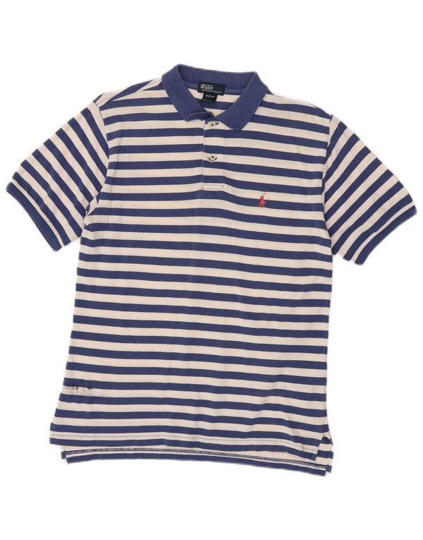 Polo Ralph Lauren Boys Polo Shirt 12-13 Years Medium Navy Blue Striped