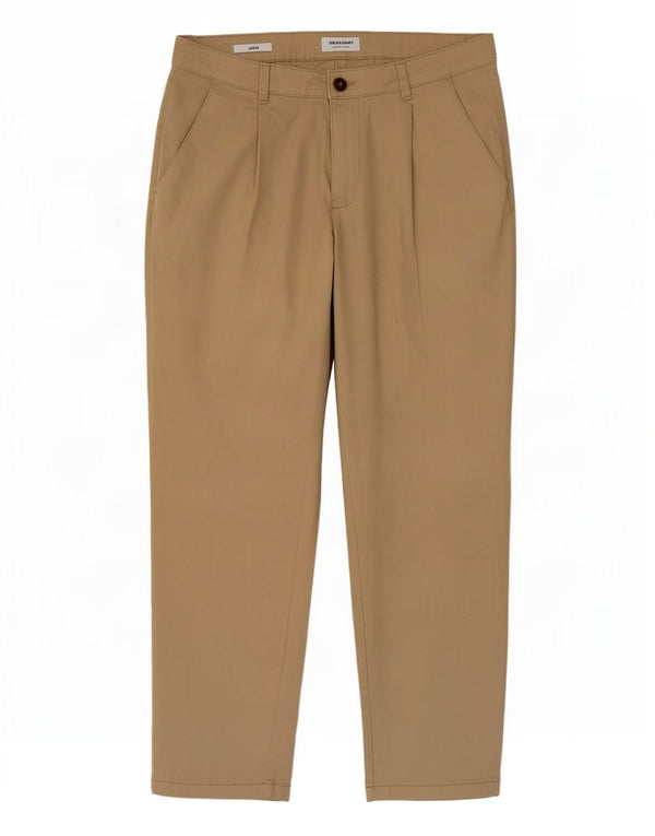 Męskie spodnie chino o luźnym kroju Jack & Jones W34 L28 Beżowa bawełna