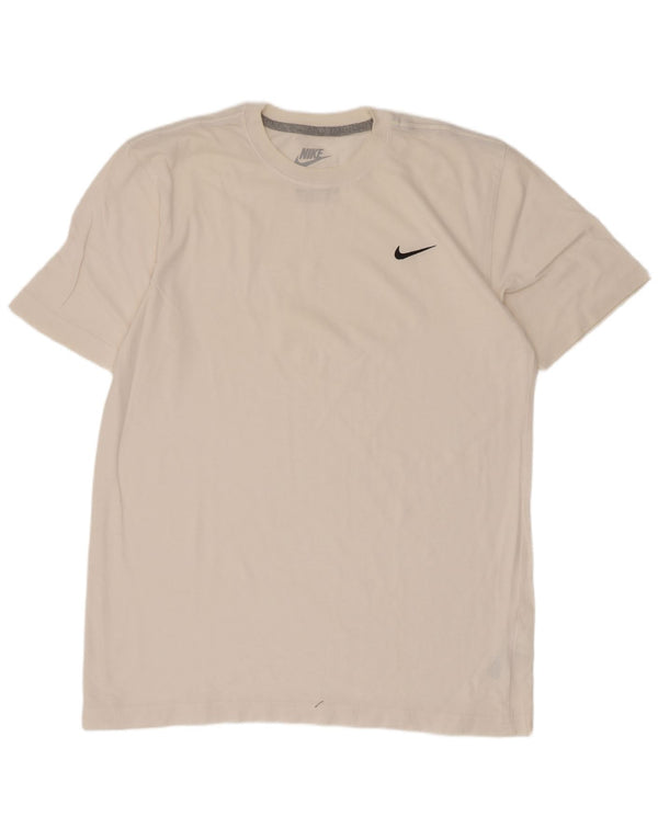 Męski T-shirt Nike o regularnym kroju, duży, biały, bawełniany