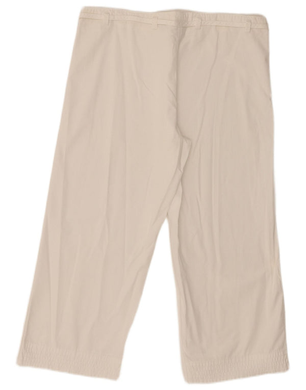 Damskie spodnie Capri Puma UK 10 Small W32 L22 Biała bawełna