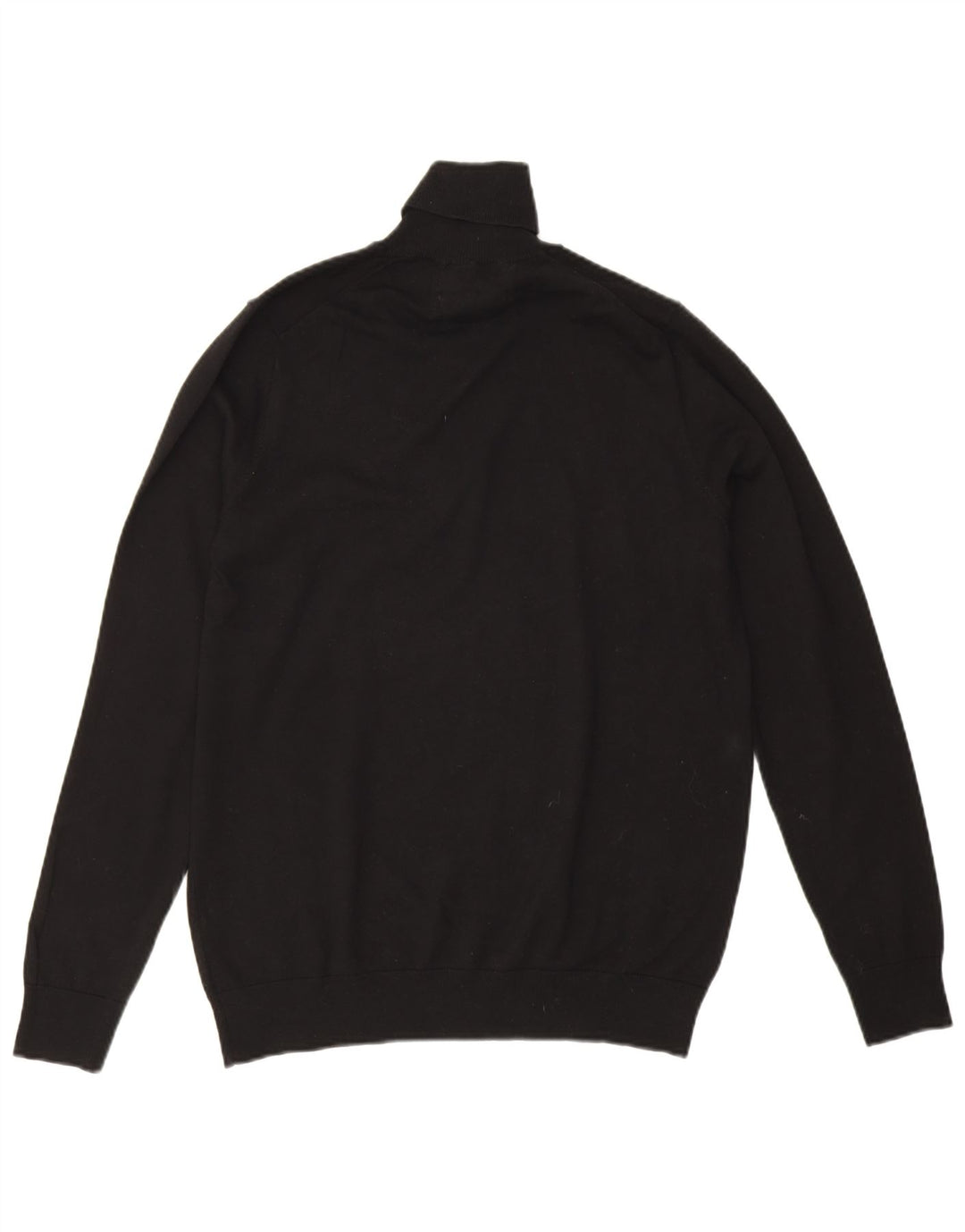 Marks & Spencer Damski sweter z golfem UK 14, średni czarny, bawełniany
