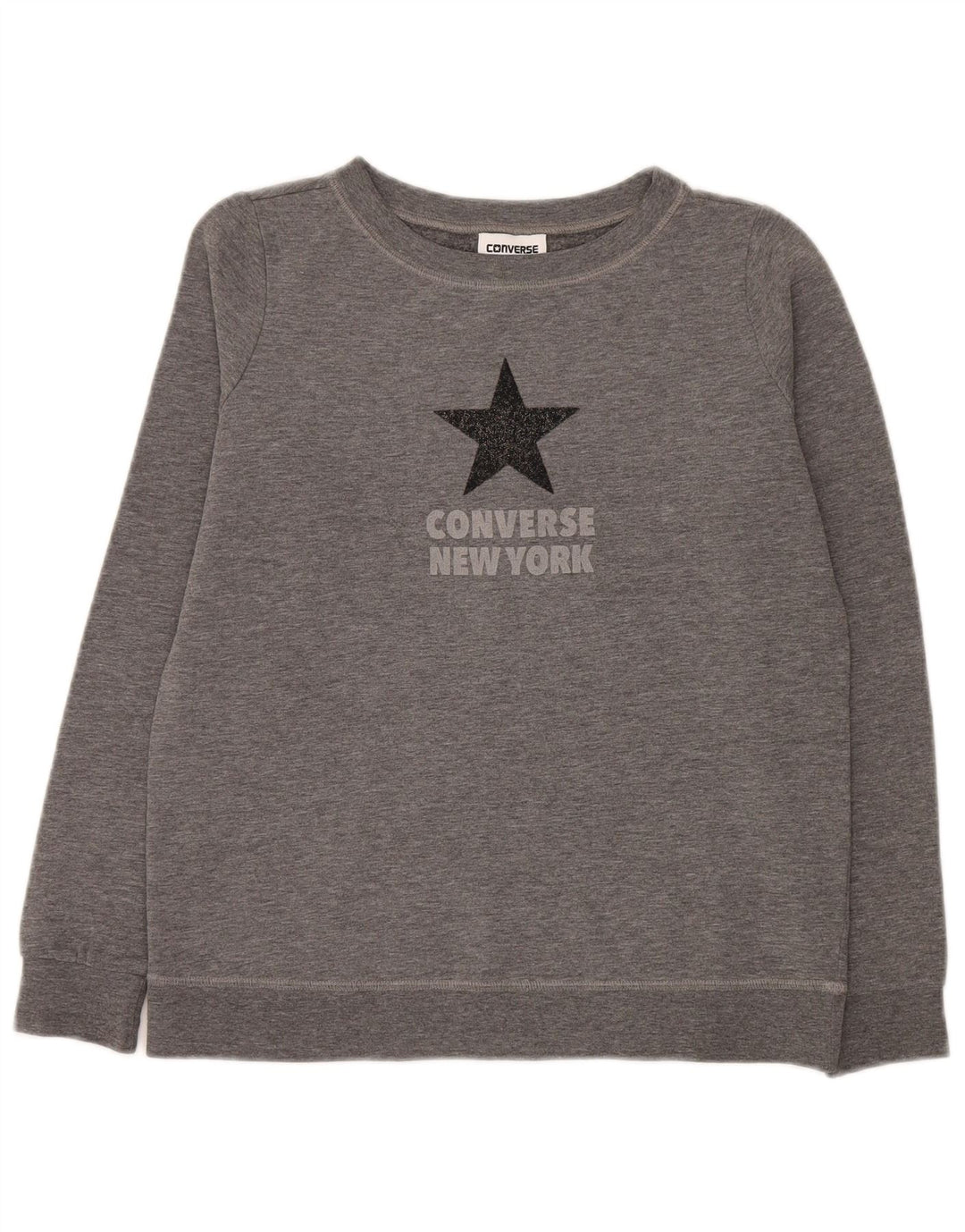 Damska bluza Converse Oversize z grafiką UK 6 XS, szara, nakrapiana