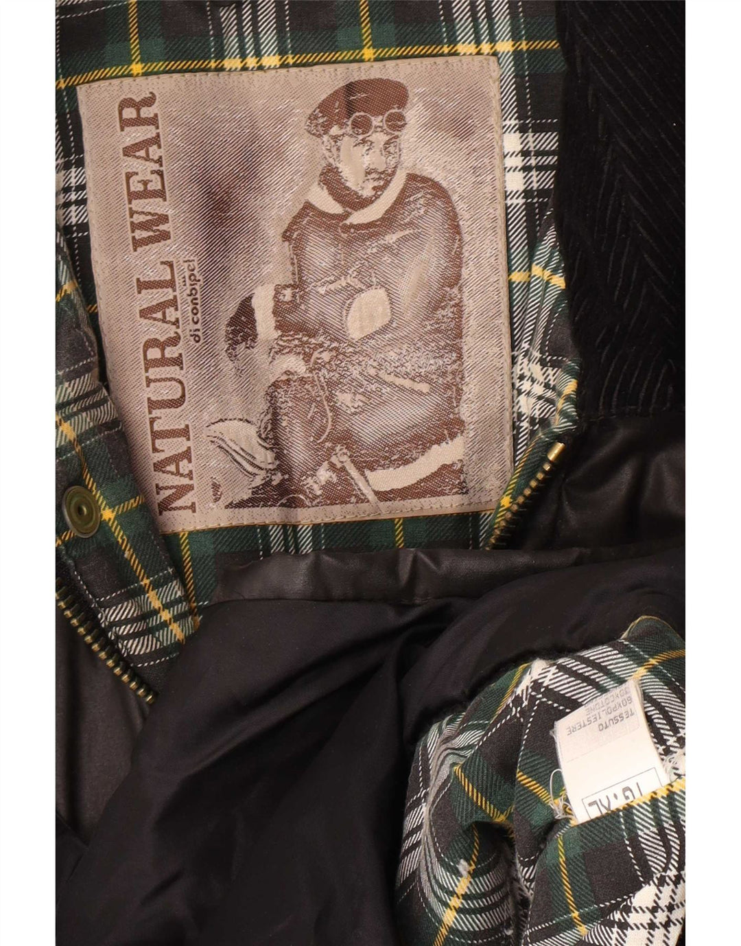 Conbipel Męska kurtka z woskowanej bawełny Natural Wear UK 42 XL, szary poliester