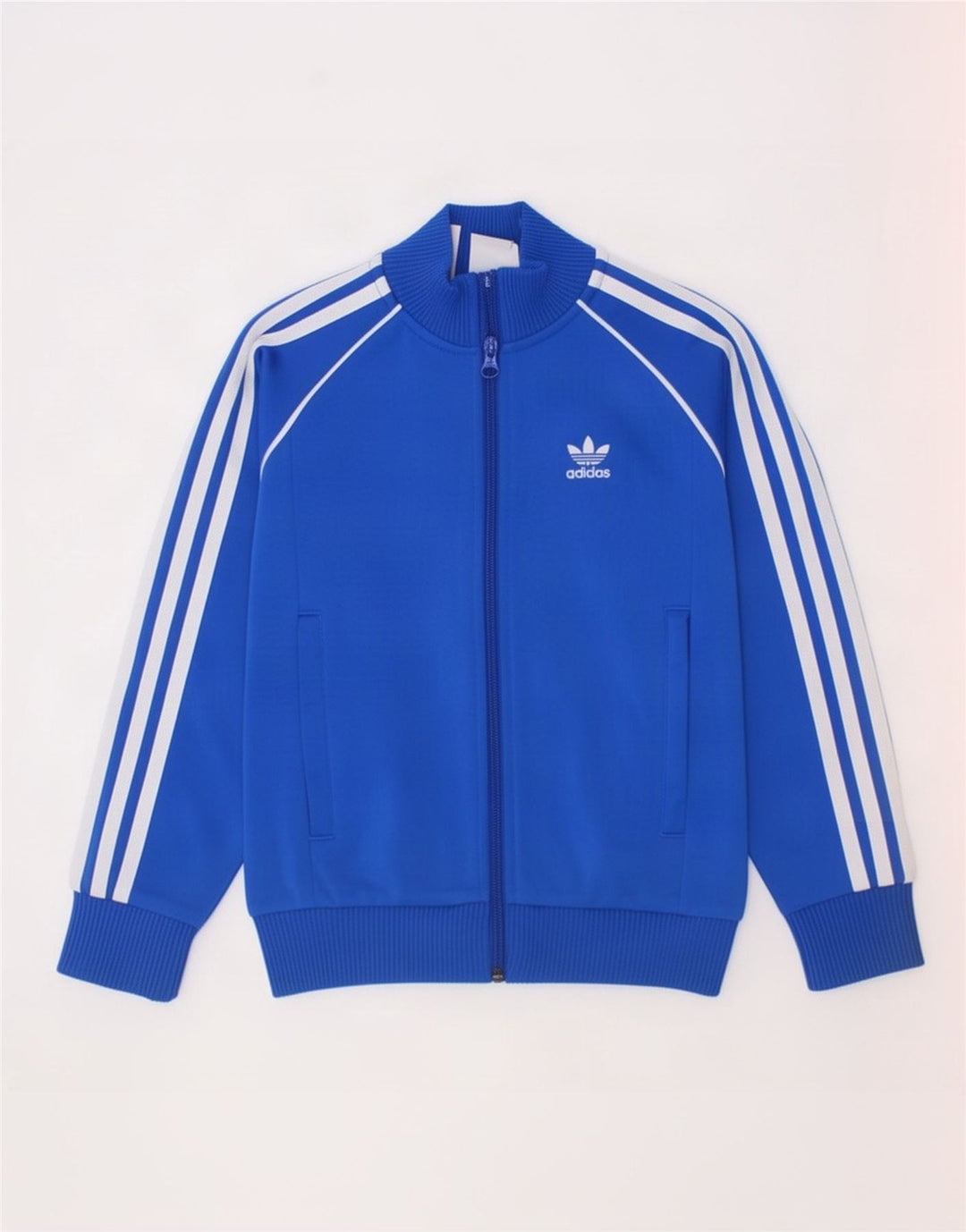 Adidas Chłopięca Dresowa Kurtka Top 6-7 Lat Niebieski Poliester