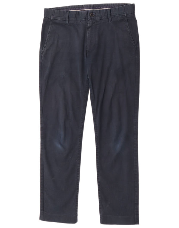 Męskie proste spodnie chino Zara EU 40 Medium W31 L29 Granatowa bawełna