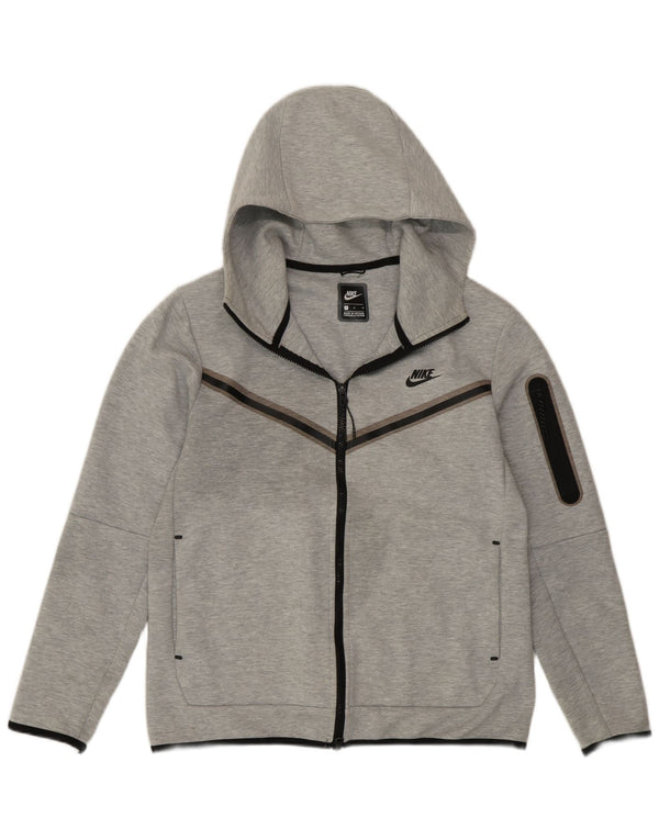 Damski sweter z kapturem i zamkiem błyskawicznym Nike, UK 14, średnioszary, bawełniany