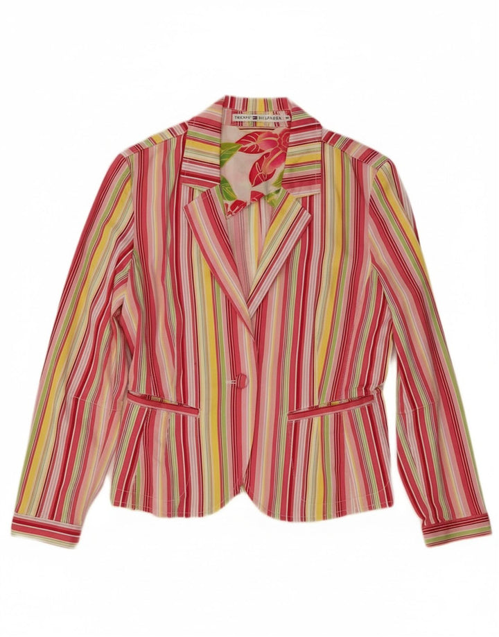 Damska marynarka Tommy Hilfiger Crop Blazer UK 12 w średnie wielokolorowe paski