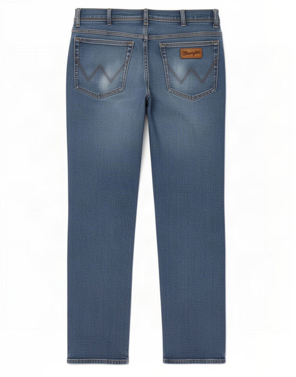 Męskie jeansy Wrangler Texas Straight W33 L30 Niebieskie bawełniane