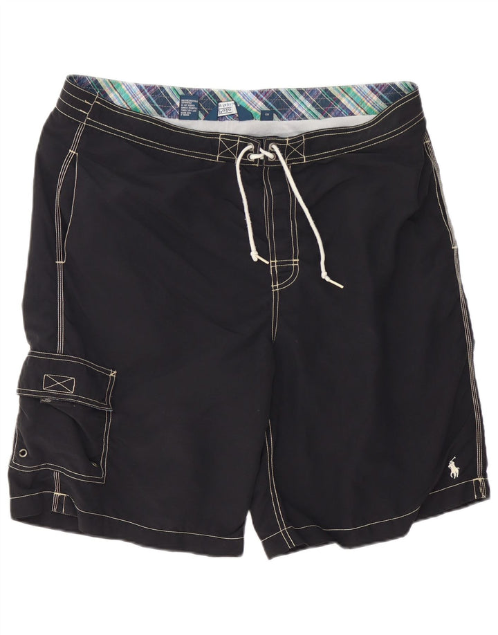 Męskie spodenki kąpielowe Polo Ralph Lauren Cargo, duże, czarne, poliestrowe