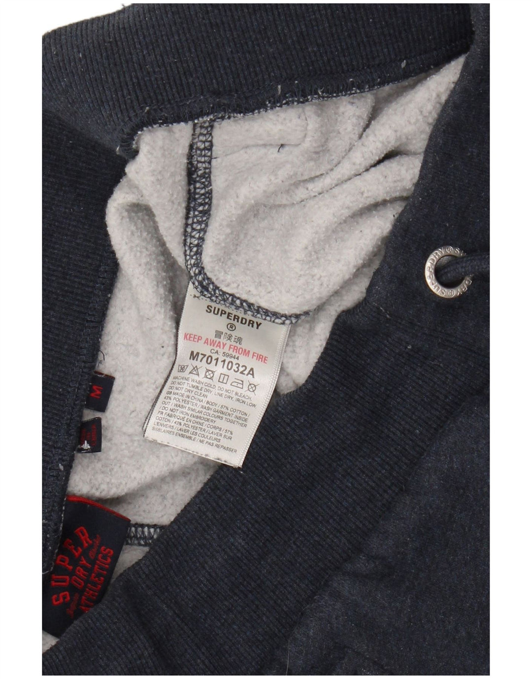 Męskie spodnie dresowe Superdry Joggery, średnio-granatowe, bawełniane