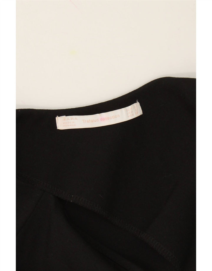 ZARA Womens One Shoulder Dress UK 8 Small Black Viscose Vintage Zara and Second-Hand Zara from Messina Hembry 