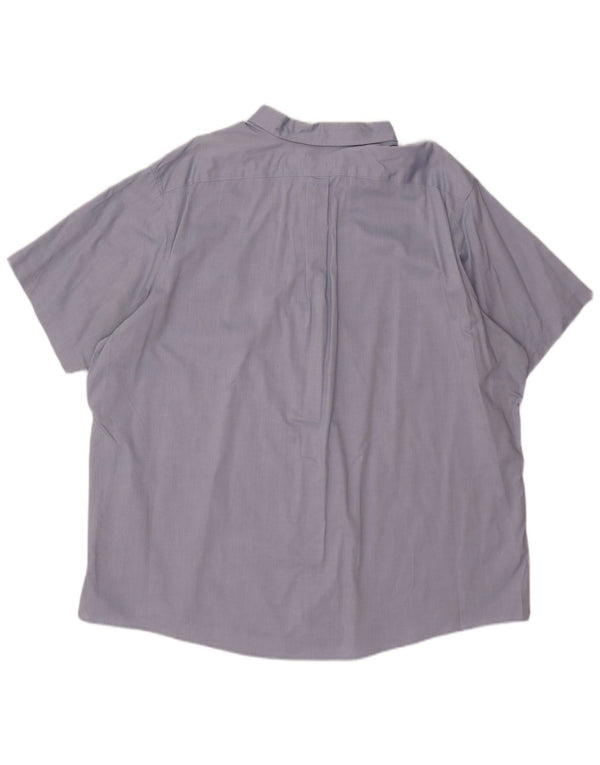 EDDIE BAUER Męska koszula o swobodnym kroju z krótkim rękawem, 3XL, niebieska, bawełniana