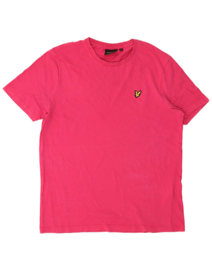 T-shirt męski Lyle & Scott, duży, różowy, bawełniany