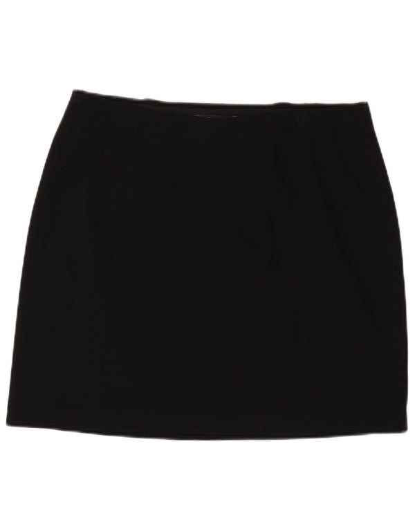 Marks & Spencer Damska spódnica mini UK 14 Large W32 Czarna wiskoza