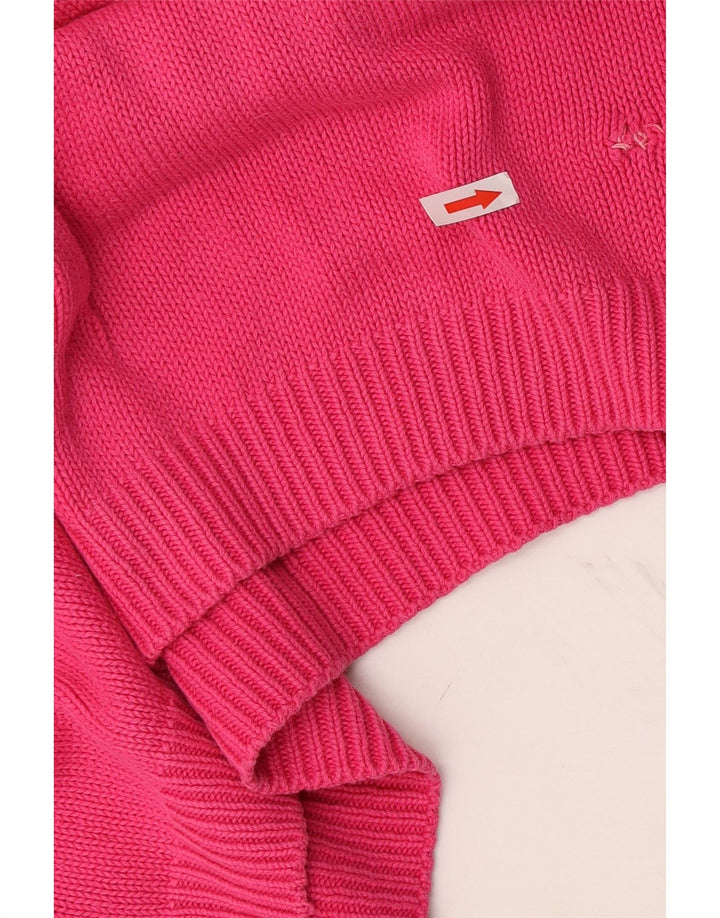 Marks & Spencer Damski sweter oversize z okrągłym dekoltem, UK 16, duży różowy