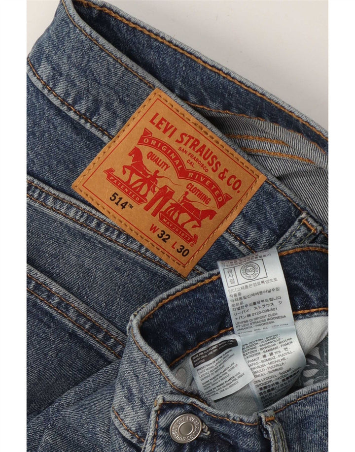 Męskie jeansy Levi's 514 Straight W32 L30 Niebieskie bawełniane