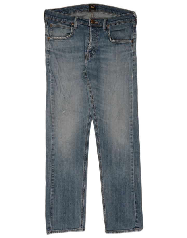 Damskie jeansy LEE Daren Straight W33 L32 Niebieskie bawełniane
