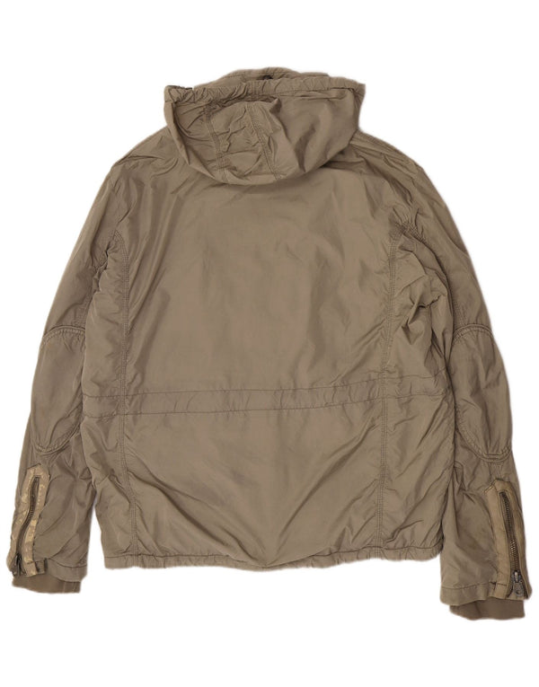 Męska kurtka wiatrówka z kapturem Zara UK 44 2XL Szary nylon