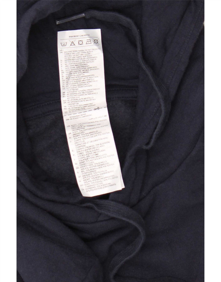 Adidas Męska bluza z kapturem, średnia, granatowa, bawełniana
