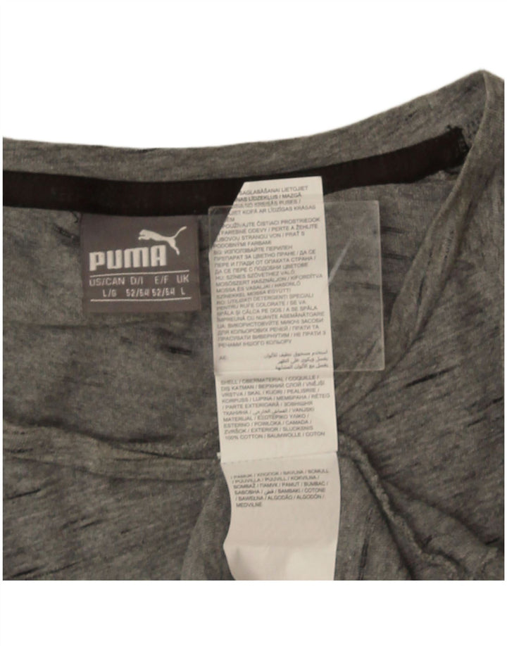 Męska koszulka Puma z dużą szarą bawełnianą plamką