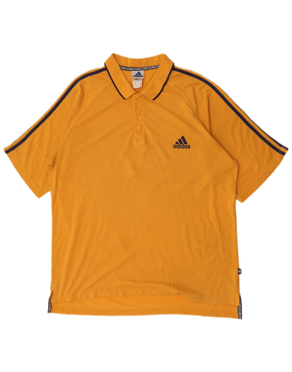 Męska koszulka polo Adidas UK 48/50 XL Żółta bawełna
