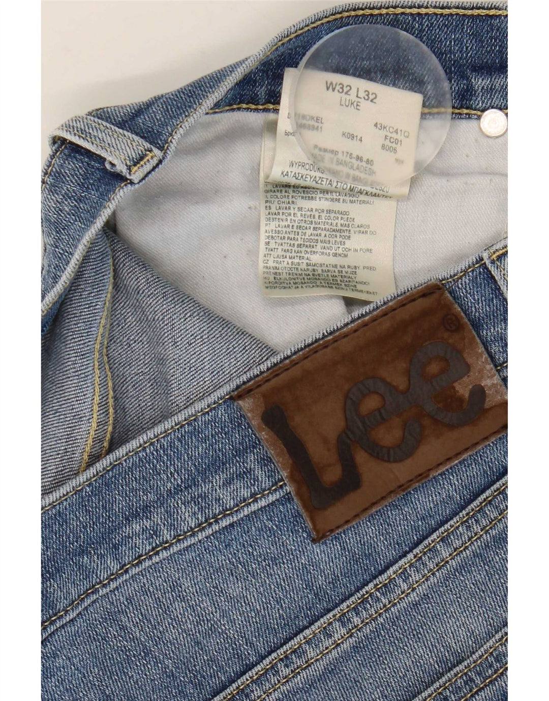 Lee Męskie Luke Slim Jeans W32 L32 Niebieskie bawełniane