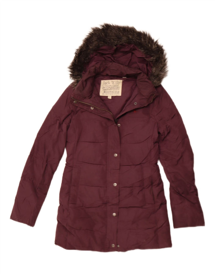 Damska wyściełana kurtka Jack Wills UK 8, mała, bordowa, poliester