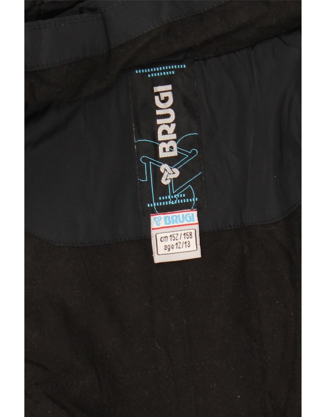 BRUGI Dziewczęca ocieplana kurtka z kapturem, 12-13 lat, czarna