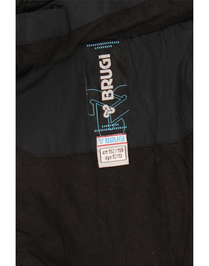 BRUGI Dziewczęca ocieplana kurtka z kapturem, 12-13 lat, czarna