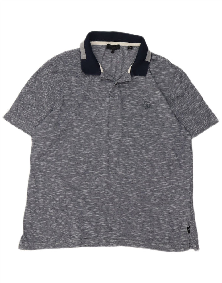Męska koszulka polo Ted Baker, rozmiar 4, duża, granatowa, bawełniana w cętki
