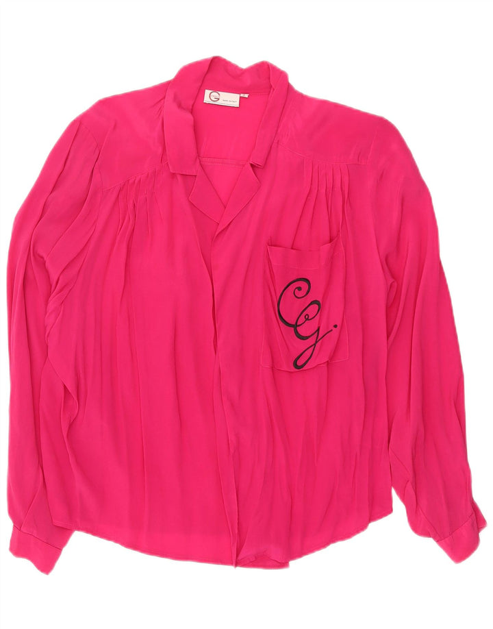 Vintage damska bluzka oversize UK 10 Small Pink