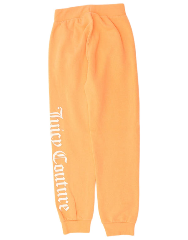 JUICY COUTURE Womens Graphic Tracksuit Trousers Joggers UK 4 XS  Orange