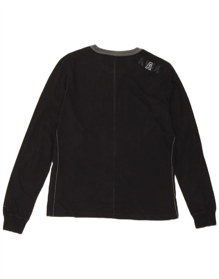 Damska koszulka CHAMPION Heritage Fit Graphic Top UK 14, duża, czarna bawełna