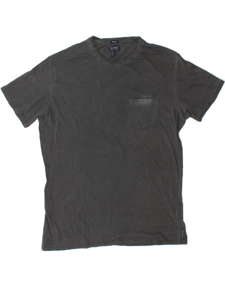 ARMANI JEANS Mens Regular T-Shirt Top XL Grey Cotton Vintage Armani Jeans and Second-Hand Armani Jeans from Messina Hembry 