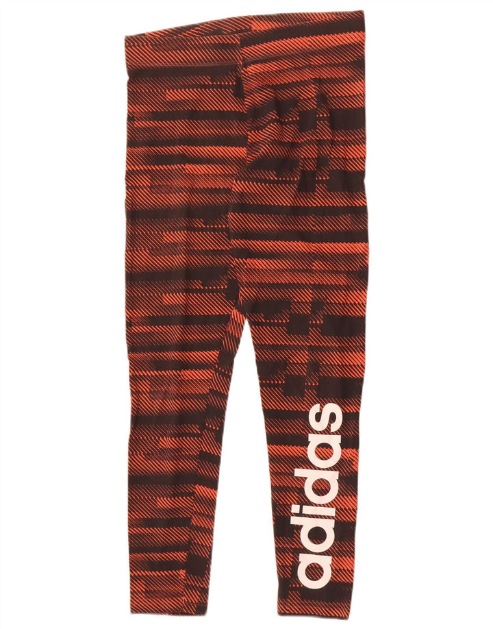Damskie legginsy Adidas Graphic UK 10 w małe brązowe paski