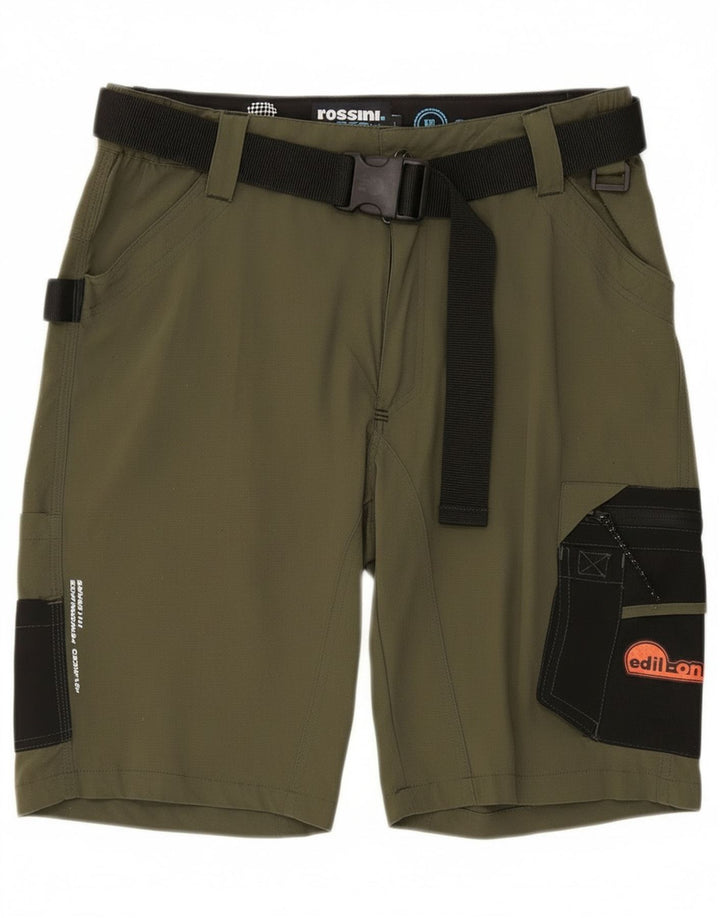 Męskie szorty cargo w stylu vintage, duże, w kolorze khaki, W34