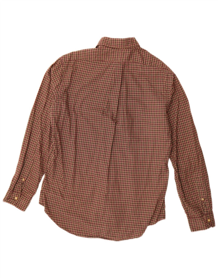 Męska koszula flanelowa Polo Ralph Lauren, bawełniana w średnią brązową kratkę