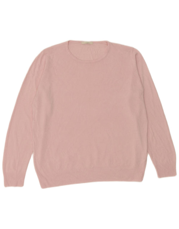 Marks & Spencer Damski sweter z dekoltem w łódkę, UK 18 XL, różowy, akrylowy