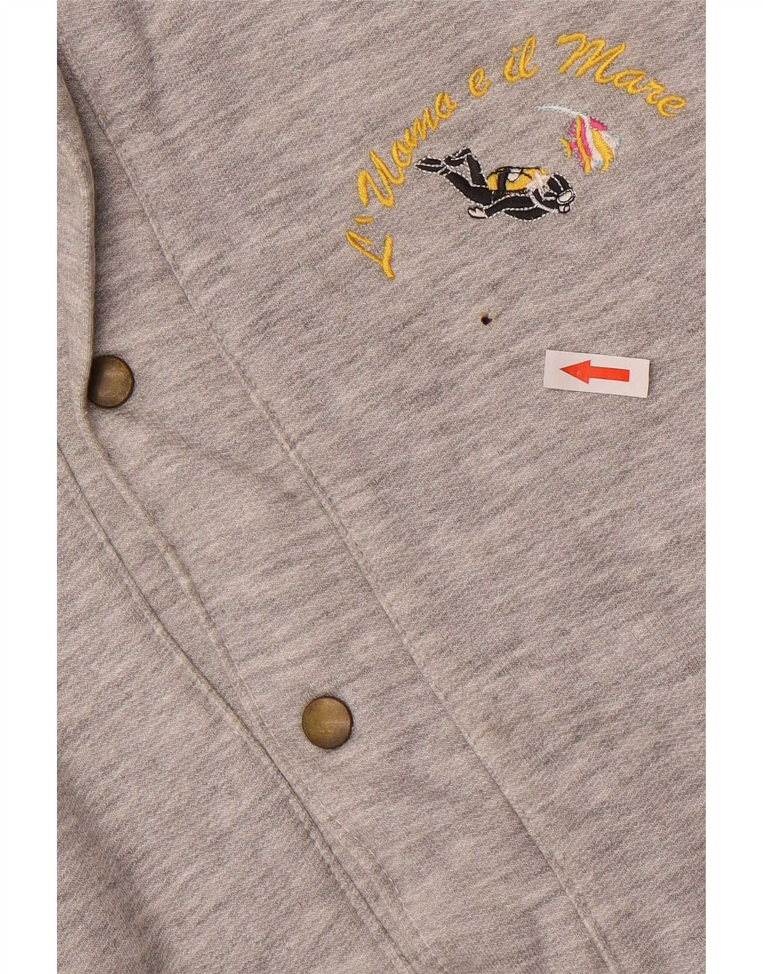 Vintage męska bluza dresowa bez rękawów XL szara nakrapiana
