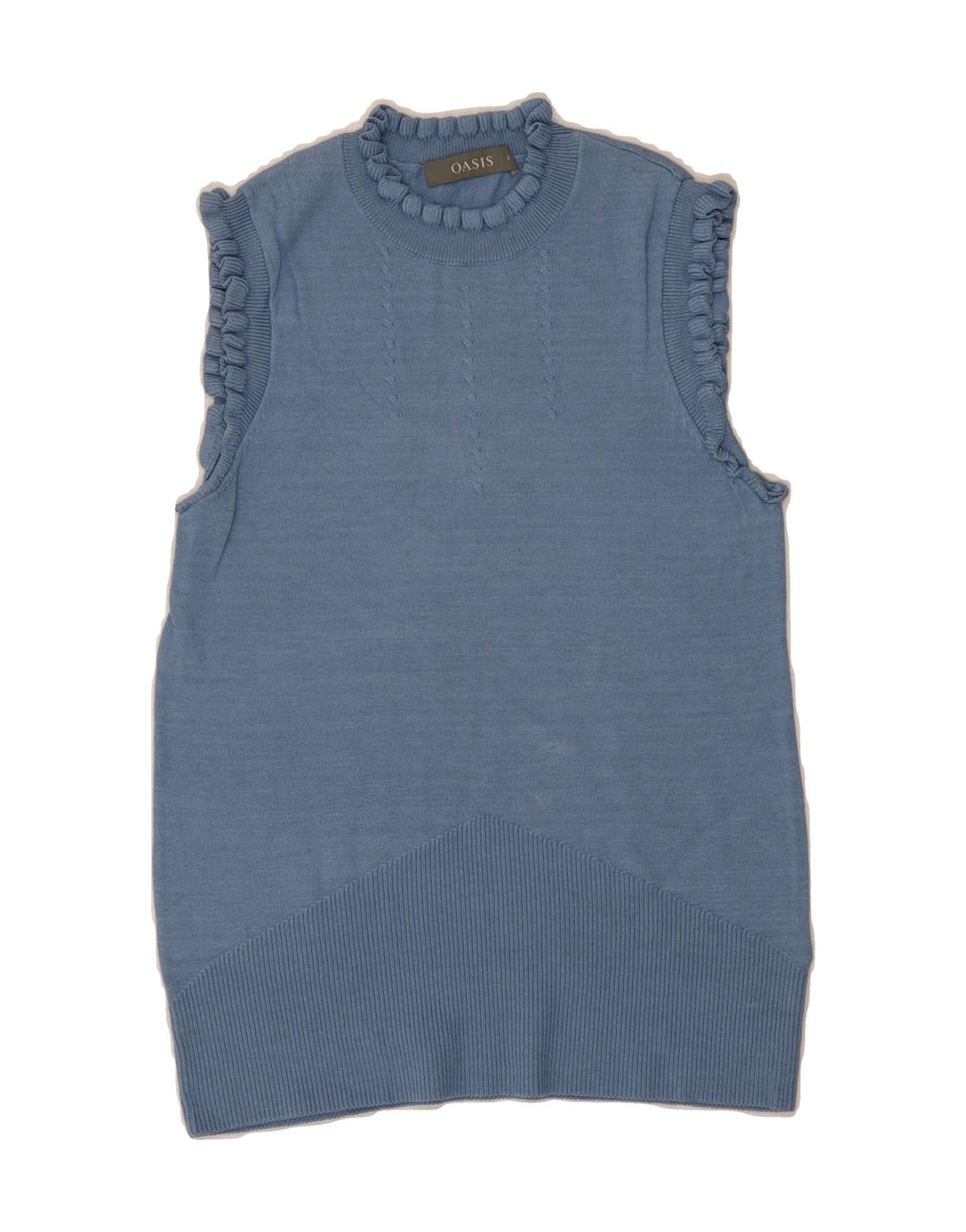OASIS Womens Vest Tank Top UK 10 Small Blue Cotton Vintage Oasis and Second-Hand Oasis from Messina Hembry 