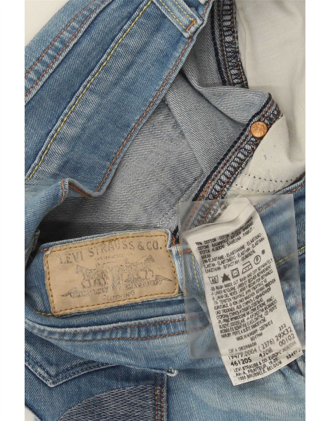 Damskie jeansy rozkloszowane Levi's W29 L32 Niebieskie bawełniane