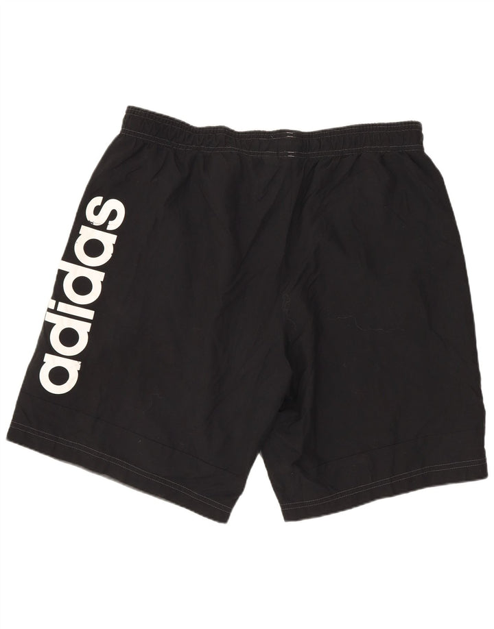 Męskie spodenki sportowe ADIDAS z grafiką, duże, szare, z blokami kolorów, z poliestru