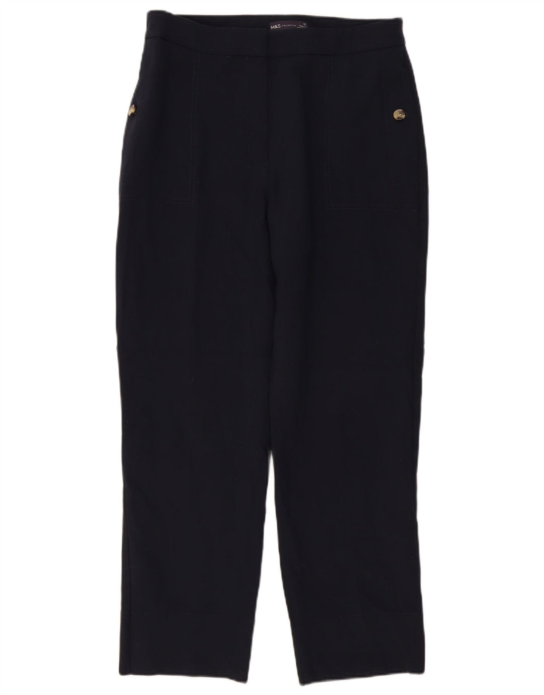 Damskie spodnie Chino Marks & Spencer UK 12 Medium W32 L27 Granatowe