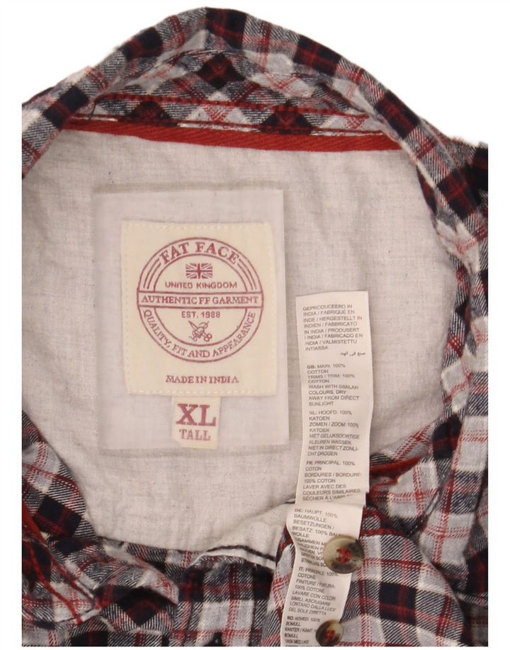 Męska koszula flanelowa w kratkę Fat Face XL w czerwoną kratę