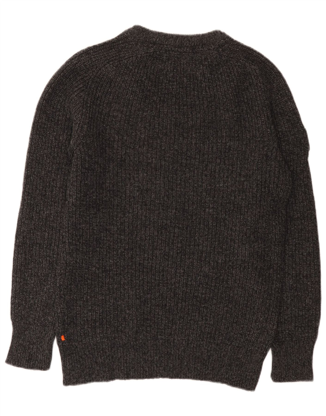 Męski sweter Superdry z dekoltem w łódkę, duży, szary, wełniany