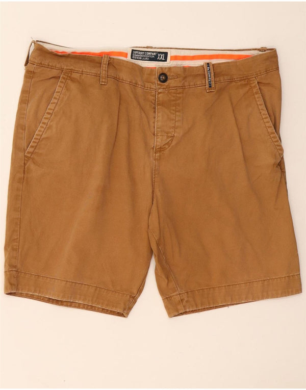 SUPERDRY Męskie spodenki Chino 2XL W42 Beżowa bawełna