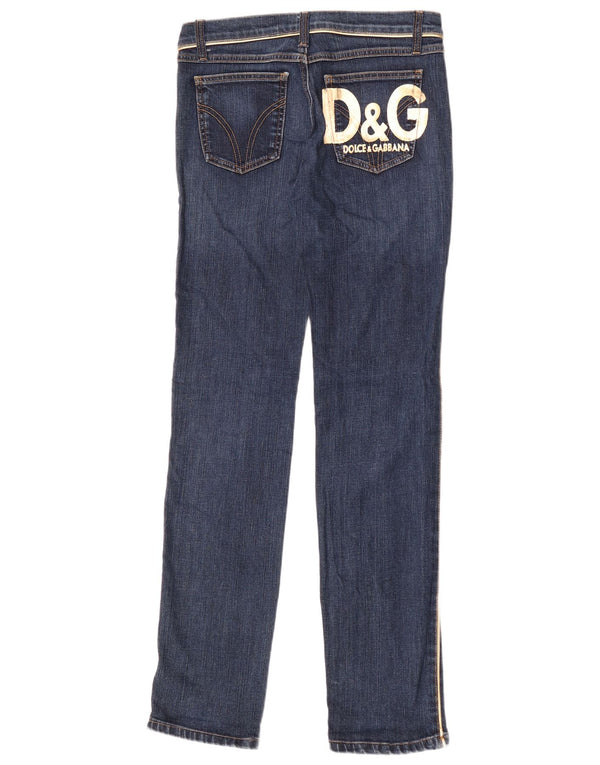 Damskie jeansy Dolce & Gabbana Graphic Slim IT 42 Medium W28 L34 Granatowe