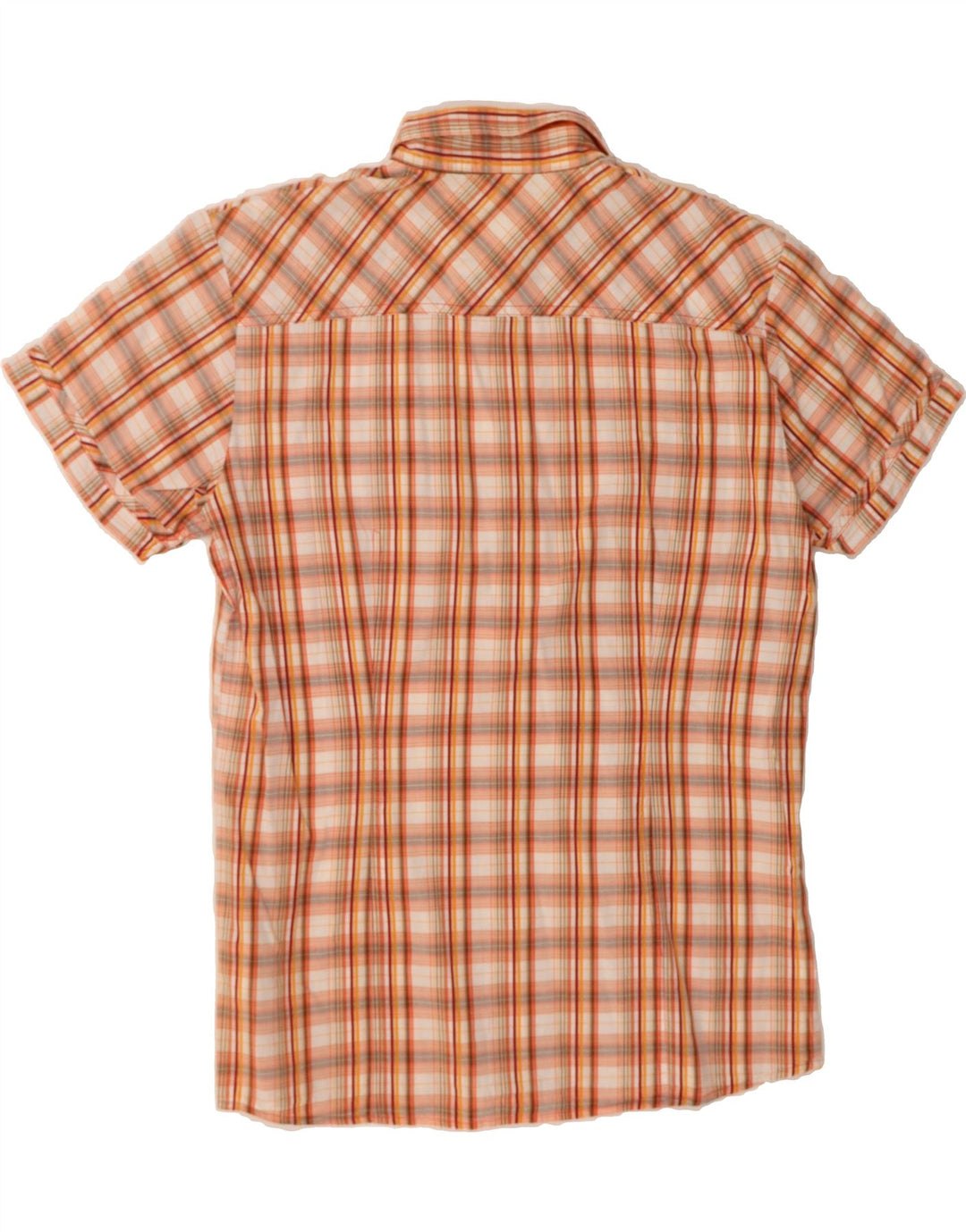 LEE Mens Short Sleeve Shirt 2XL Orange Check Cotton Vintage Lee and Second-Hand Lee from Messina Hembry 